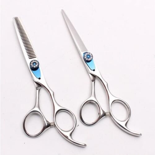 6" 17.5cm Japanese 440C Customized Logo Professional Hair Scissors Hairdressers Scissors Cutting Shears Thinning Scissors C1015