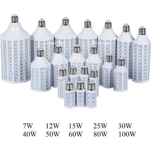 7W 12W 15W 25W 30W 40W 50W 60W 80W 100W LED Bulb Lamp E27 E26 E40 5730 Corn Spot Light Lampada 110V 220V Cold Warm White Lights