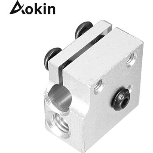 Aokin Volcano Block Hot End For 1.75/3.0mm Filament V5 V6 Extruder J-head Heater 3D Printer Extruder Block Aluminium Heat Block