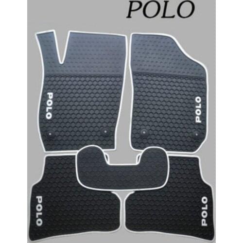 Car Floor Mats for Volkswagen POLO 2009-2019 Year and Old PoloSpecial No Odor Carpets Waterproof Rubber