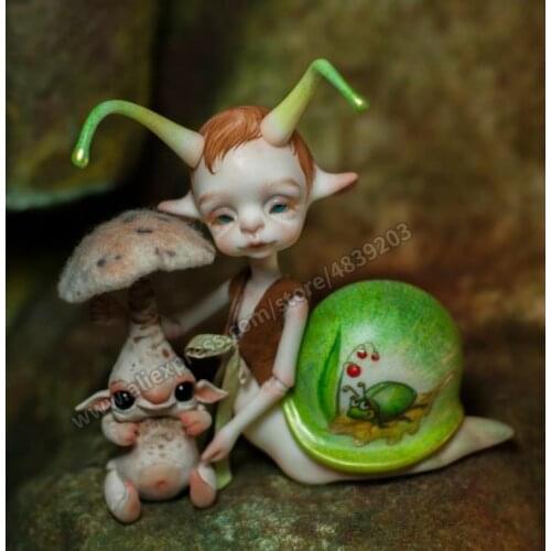 Bjd 1/8 boneca-Larry pequeno caracol olhos livres