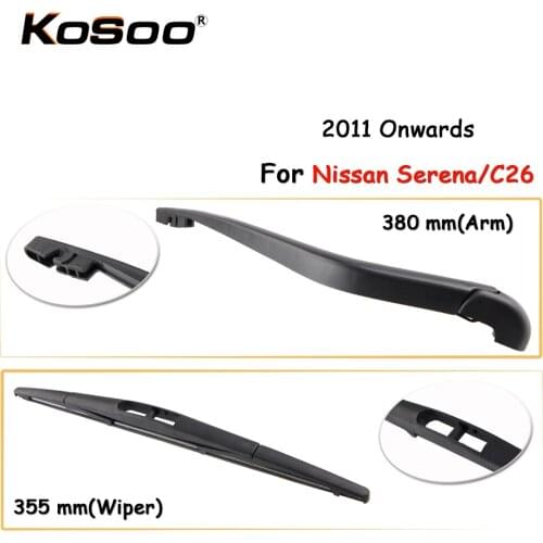 KOSOO Auto Rear Car Wiper Blade For Nissan Serena/C26,355mm 2011 Onwards Rear Window Windshield Wiper Blades Arm,Car Accessories