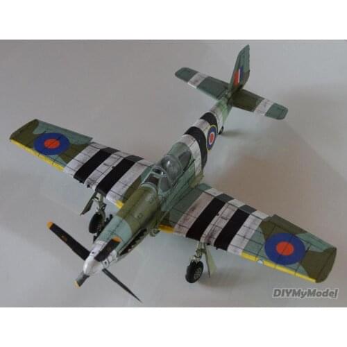 DIYMyModeI US World War II p-51b fighter DIY Handcraft Paper Model KIT Handmade Toy Puzzles Gift Movie props