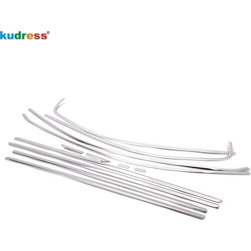 For Volkswagen For VW Jetta 6 MK6 2012 2013 2014 Stainless Steel Full Set Window Trim Cover Molding Strip Sill Car Accessories