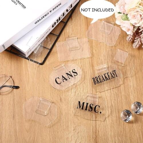 40 Pcs Transparent Label Sticker Waterproof Pantry Food Jar Labels For Pantry Spice Bottle Stickers Kitchen Storage Supplies