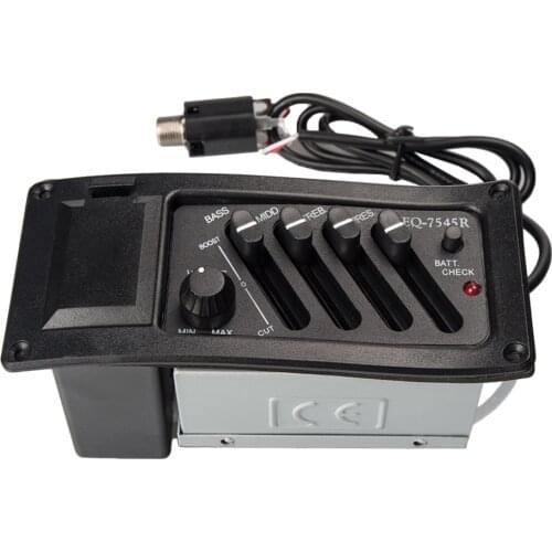 EQ-7545R 4 Bands Preamp Amplifier Equalizer Tuner Acoustic Guitar Pickup