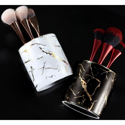 European ceramic Makeup Organizer Beauty Tools Storage Makeup Brush Pen Holder Desktop kitchen tableware organizer Decorative