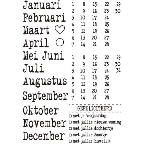 Dutch word Transparent Silicone Stamps Seal for DIY scrapbooking photo album Decorative clear stamp