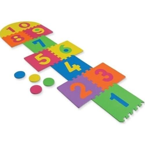 Eva Hopscotch Play Mat Game Tile Total 10 tile 1 Place Tile Size: 29x29 cm 1 Floor Tile Thickness: 7mm