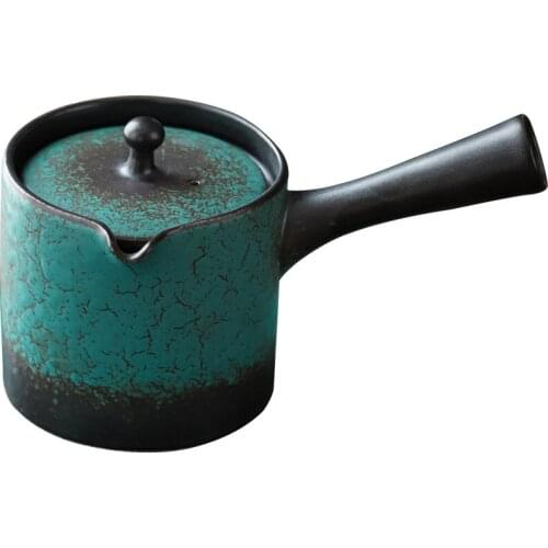 Ceramic kyusu teapot green traditional chinese tea pot 200ml