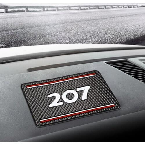 19x12cm Car Dashboard Sticky Anti-Slip PVC Mat Auto Non-Slip Sticky Gel Pad For Peugeot 207 206 308 406 407 408 3008 Car Styling