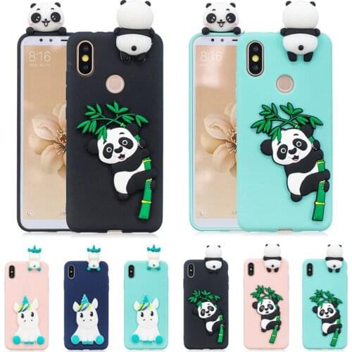 3D Cartoon Soft Silicone TPU Case on For Xiaomi Mi A3 A2 Lite A1 Mi 10 Note 10 Mi 8 9 Lite Mi 9T Pro Case Unicorn Panda Cover
