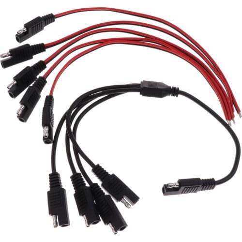 New SAE Power Extension Cable Connector 1 To 4 +2 Foot Quick Connect Plugs