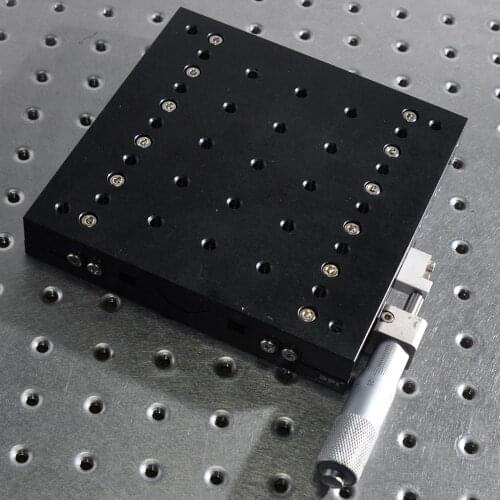 Y-axis DPI S2-150 (S) mobile adjustment table manual high-precision displacement fine adjustment sliding table aluminum150*150mm