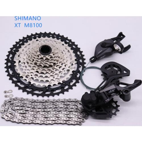 SHIMANO DEORE XT M8100 MTB bike groupset 1x12s 12 Speed 51T SL + RD + CS + HG M8100 rear derailleur shifter chain cassette