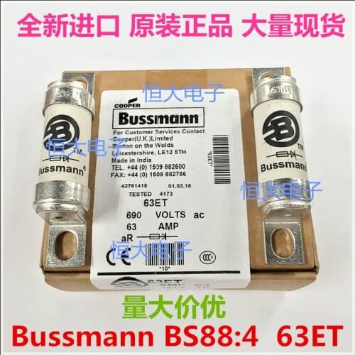 BUSSMANN BS88:4 fused ceramic fuse HRC fuse 63ET 63A 690V