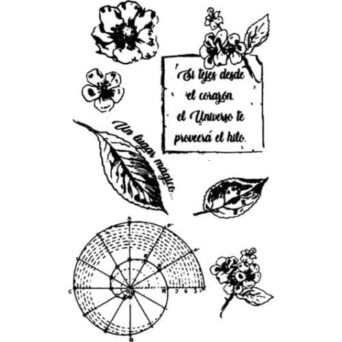 Leaf flower Clear Stamp for Scrapbooking Transparent Silicone Rubber DIY Photo Album Decor 1124