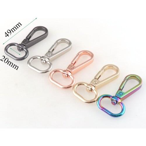 Swivel Clasps 6 pcs Rainbow Rose Gold Swivel Lobster Leather Bag Handbag Snap Hook Strap Belt Clip Trigger