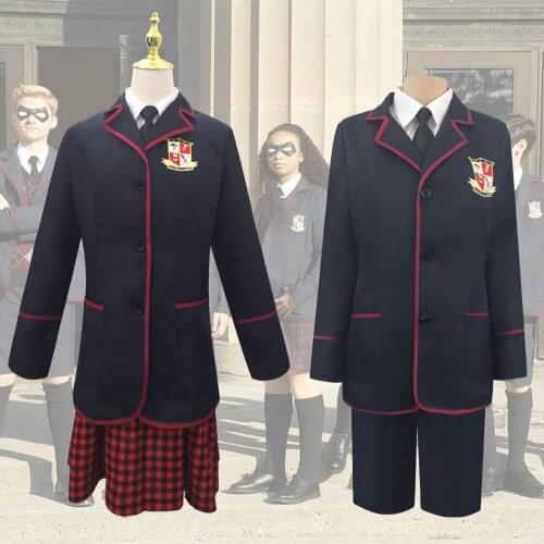 Adult The Umbrella Academy Boys Girls School Uniform Outfit Cosplay Costume