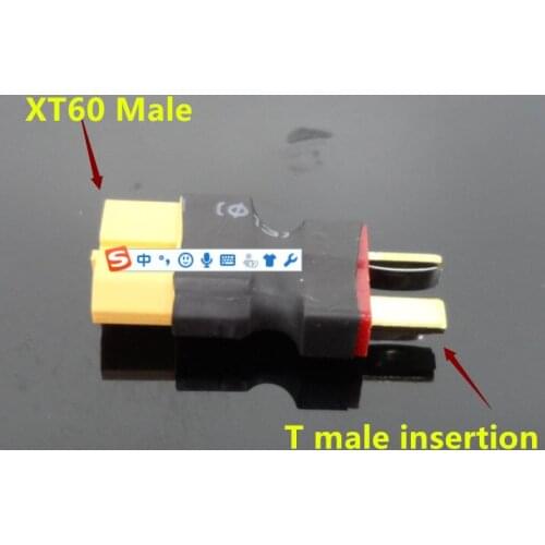 T Male Plug to XT60 Male / T Female Plug to XT60 Female Adapter For RC Helicopter Quadcopter LiPo Battery Plug Connector