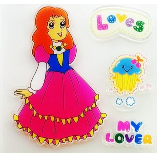 YLCS421 Girl Silicone Clear Stamps For Scrapbooking DIY Photo Album Cards Decoration Craft Transparent Stamp Clear Stamp New