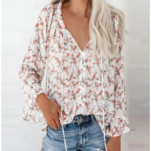 Women Blouse Flare Long Sleeve V Neck Quick Drying Fashion V Neck Loose Soft Casual Comfortable Blouse Top Streetwear Autumn