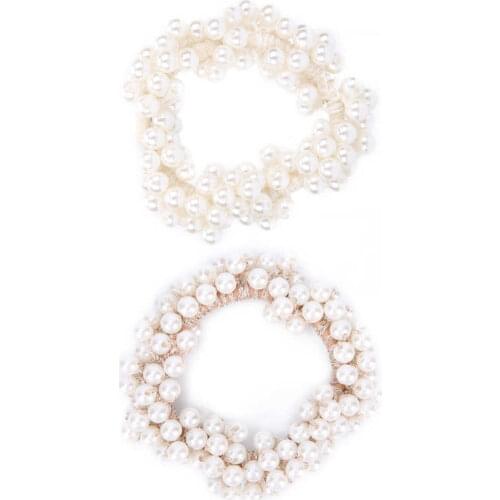 Curling Eyelash Growth Lash Lift Elegant Woman Faux Pearl Hair Ties Beads Girls Hair Bands Ponytail Holders Hair Accessories