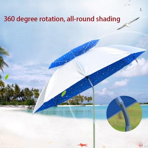 Outdoor Aluminum Alloy UV Fishing Umbrella Windproof Waterproof Rain Visor Fishing Umbrella