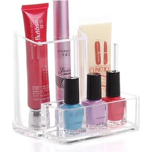 1PC New Creative Clear Acrylic Storage Holder Box Transparent Stick Cosmetic Makeup Organizer Case Storage Box OK 0555