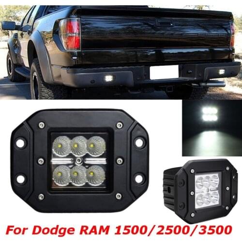 2pcs 4" Flood/Spot 6LED Light Bar Cube Reverse Rear Bumper Lamp For Offroad lada 4x4 Jeep SUV UTV Pickup Camper Trailer Dodge