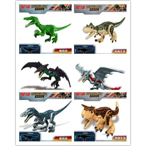 27pcs Dinosaur polar bear Pterosauria carnotaurus heavy claw dragon Building Blocks Bricks children gift baby education toys