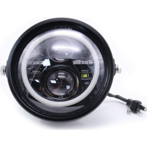 7 Inch Angel Eye Motorcycle Round LED Head Light DRL Head Lamp For Harley Honda Kawasaki Suzuki Yamaha Scooter Offroad