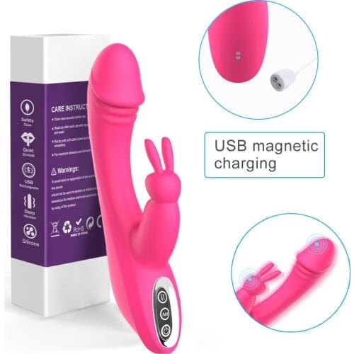 7 Speed G Spot Dildo Rabbit Vibrator Sex Toy for Women Dual Vibration Clitoris Stimulator Vagina Massage Adult Sex Products