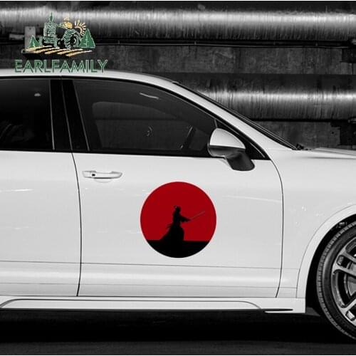 EARLFAMILY 43cm x 43cm Car Stickers and Decals for Cool Samurai Japanese Waterproof JDM RV VAN Decals Vinyl Car Assessoires