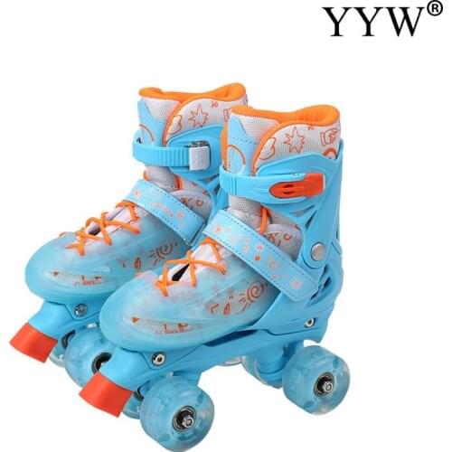 Children Roller Skates Skating Shoes 2021 Girls Women Kids Sliding Quad Sneakers 4 Wheels 2 Row Line Outdoor Beginner Gym Sports