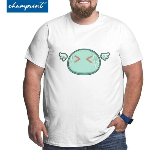 Genshin Impact Anemo Slime T Shirts Men Novelty T-Shirts Anime Game Big Tall Tee Shirt Short Sleeve Clothing Plus Size 5XL 6XL