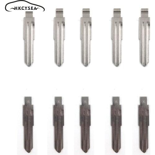 HKCYSEA 10 pcs/lot Metal Blank Uncut Flip KD Remote Key Blade Type #06 for Old Nissan Bluebird Cedric Cefiro