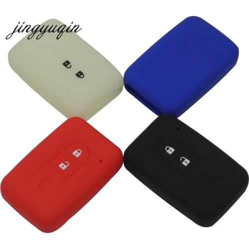 Jingyuqin 10pcs/lot Silicone Keyless Case Holder For Nissan Micra Xtrail Qashqai Juke Duke Navara Remote Car Key Cover Fob