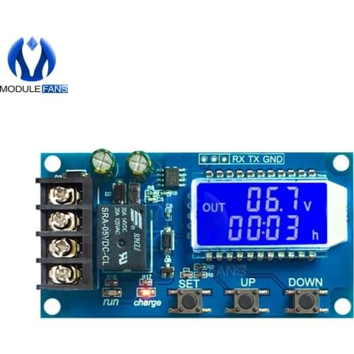 Lithium Battery Charge Controller Protection Board Module Auto Charging Cycle Charge Limited Time Switch Relay LCD Display