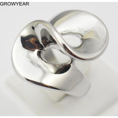 Fashion Stainless Steel Jewelry Bohemia Spiral Ring Jewelry Sliver Color For Women Anti-rust Individualized Design 8 9 7 10 10.5