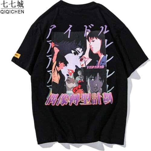 Fashion Hip Hop T-Shirts Men Printing Summer Mens Anime T Shirt Casual Loose Street Clothing Men Tee Shirts Tops Lovers
