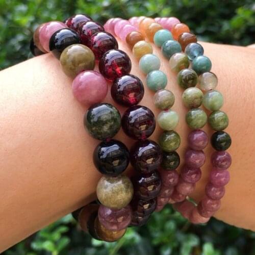 Natural Multi color Tourmaline 3layers Bracelet 100% Natural Guarantee ,high-quality ,one item one picture ,gift for girls