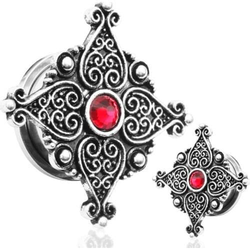 A Pair Punk Ear Plug Stainless Steel Screw Ear Gauges Double Flared Ear Flesh Tunnel Expanders Piercing Jewelry For Women Gift