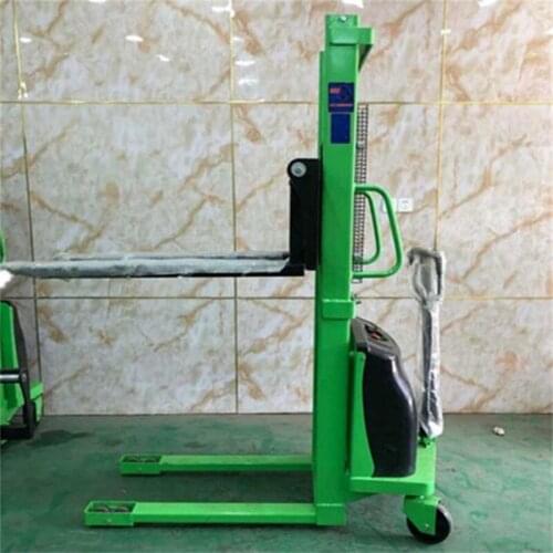 SYNBON 1.0 Ton Semi Electric Stacker Truck Lift Battery Forklift Push Walking Shovel Loading Height 1.6m