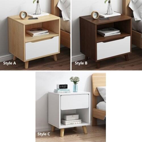 Simple Bedside Table Cabinet Bedroom Locker Economical Nordic Mini Small Apartment Bedroom Nightstands with Drawers