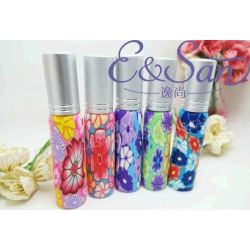 R09A-10ML Straight Round Clay Empty Glass Perfume Spray Bottle 100PCS/LOT