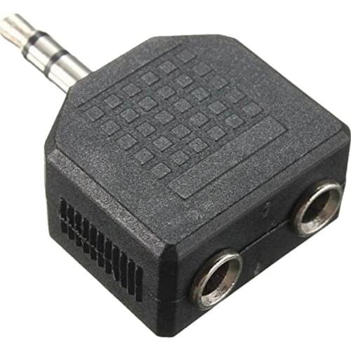 3.5mm Stereo Double Jack Headphone Splitter Adaptor 1 Plug to 2 Sockets plug splitter Y adapter For Call and Music
