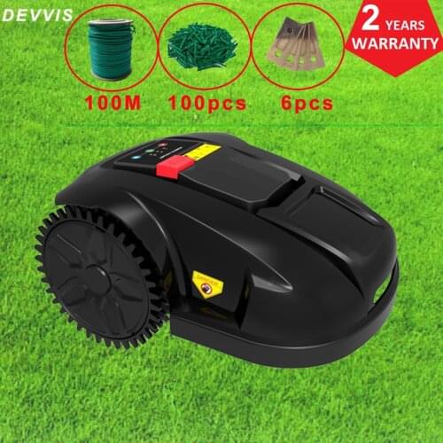Cheapest intelligent robot lawn mower E1800S garden grass cutting machine With 2.2AH Li-ion Battery, Water-proofed charger