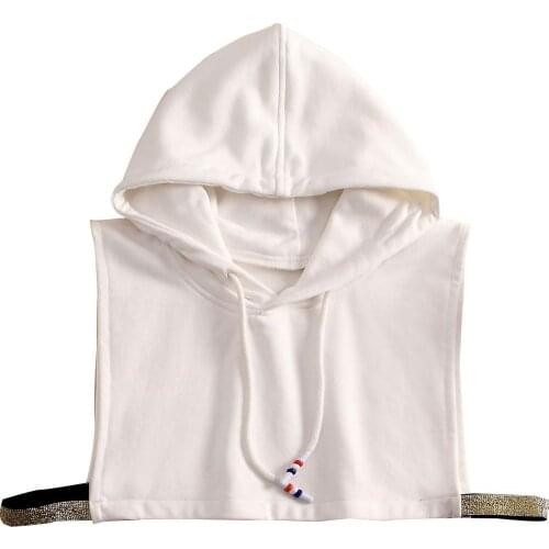 Chiffon White Women Fake Collar Beaded Crystal Removable Faux Black Fake Collar Women collar high Removable Detachable Collars