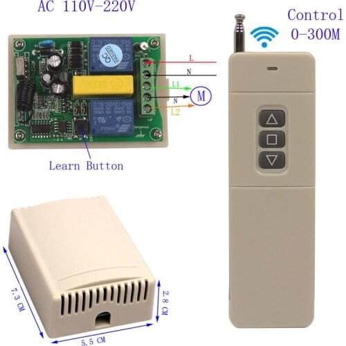 Sleeplion 300M Tubular Motor Garage Door Switch 220V RF Remote Control Switch 110V Projection Screen Motor